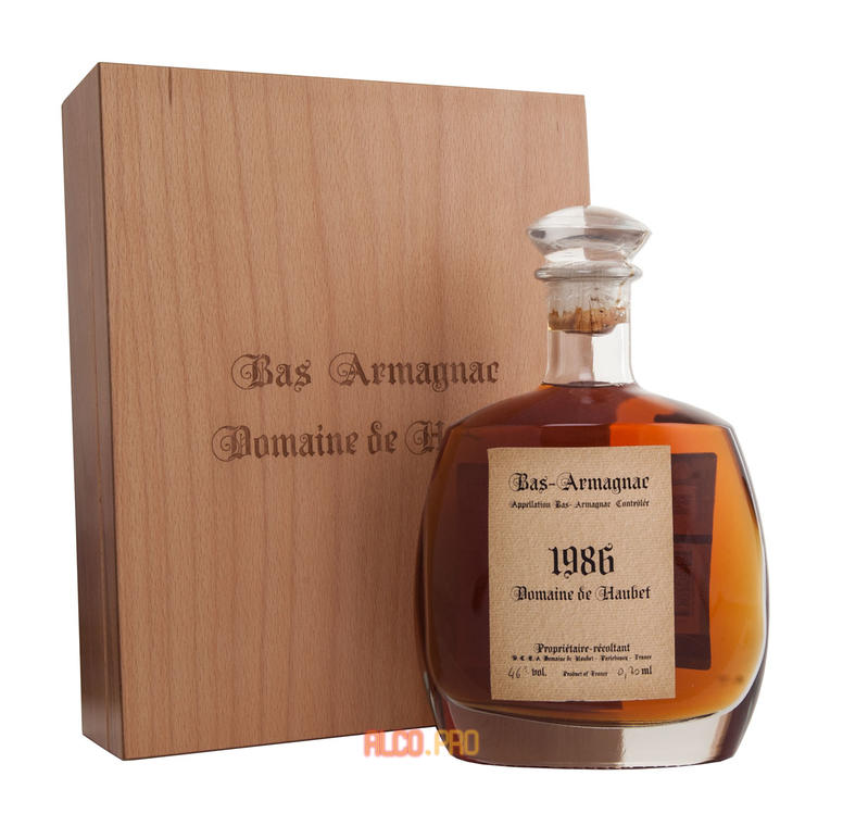 Арманьяк Domaine de Haubet 1986 арманьяк Домен де Обе 1986 Графин