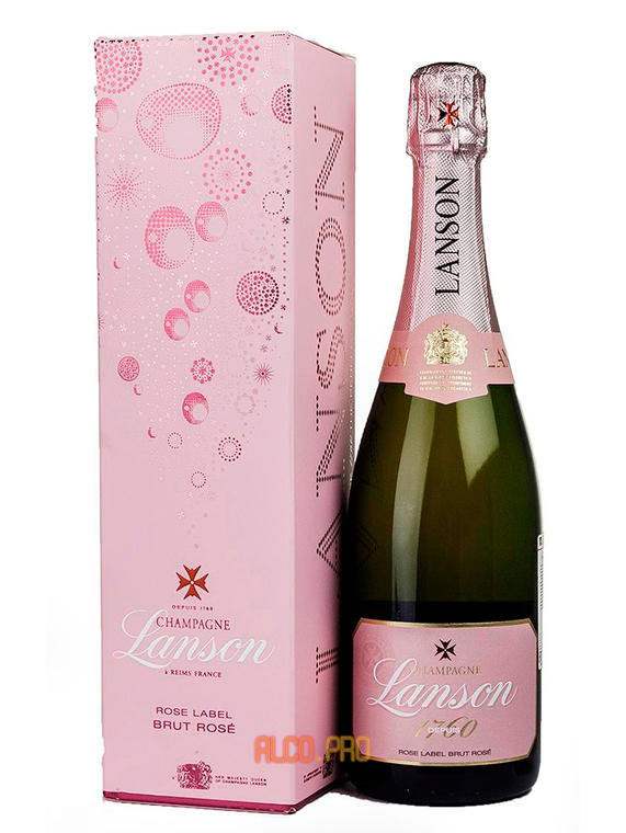 Lanson Rose Label Brut Rose шампанское Лансон Роуз Лейбл Брют Розе