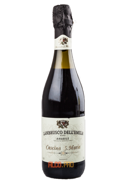 Cascina S. Maria Lambrusco dell`Emilia Rosso Amabile шампанское Кашина Св. Мария Ламбруско дель Эмилия Россо Амабиле