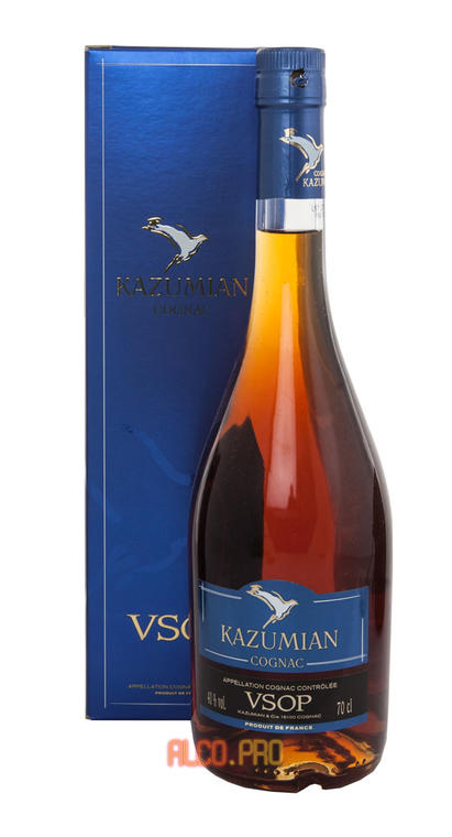 Kazumian VSOP 0.7l коньяк Казумян ВСОП 0.7л в тубе