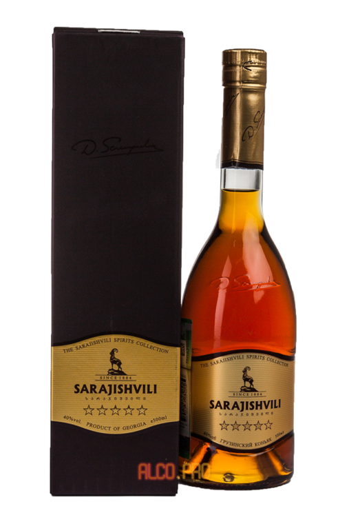 Sarajishvili 5 stars 0.5l грузинский коньяк Сараджишвили 5 звезд 0.5л Sarajishvili 5 stars 0.5l грузинский коньяк Сараджишвили 5 звезд 0.5л