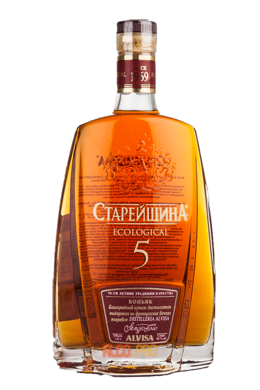 Российский коньяк Старейшина КВ 5 лет 1л Российский коньяк Старейшина КВ 5 лет 1л