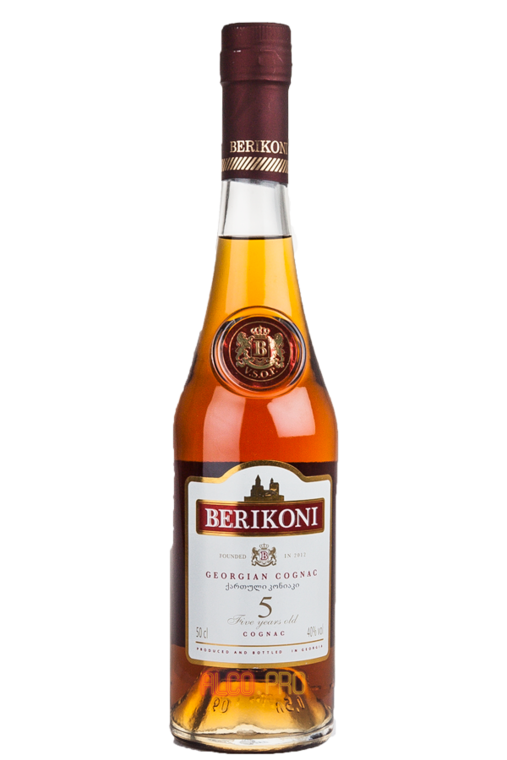 Berikoni VSOP 5 years Грузинский коньяк Берикони ВСОП 5-летний 0.5л