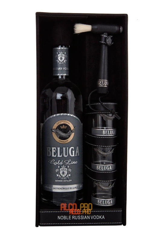 Beluga Gold Line водка Белуга Золотая Линия с кисточкой в п/у +3 рюмки Beluga Gold Line водка Белуга Золотая Линия с кисточкой в п/у +3 рюмки