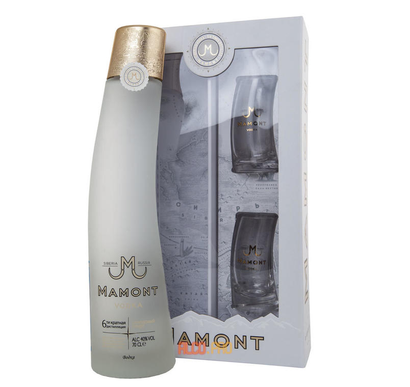 Mamont водка Мамонт 0.7l в п/у + 2 рюмки Mamont водка Мамонт 0.7l в п/у + 2 рюмки