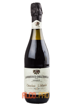 Cascina S. Maria Lambrusco dell`Emilia Rosso Amabile шампанское Кашина Св. Мария Ламбруско дель Эмилия Россо Амабиле