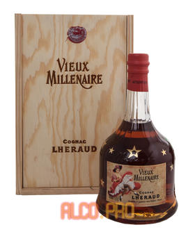 Lheraud Cognac Vieux Millenaire wooden box коньяк Леро Коньяк Вье Миленар в деревянной коробке