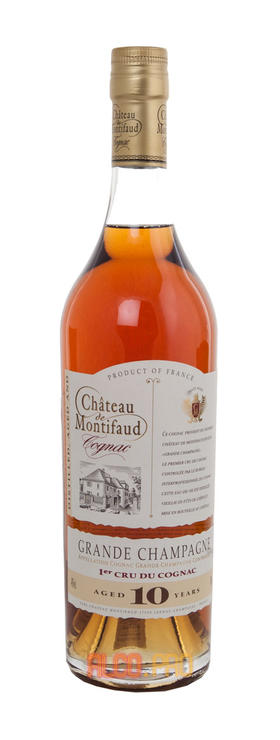 Chateau de Montifaud Grand Champagne Premier Cru 0,7l Коньяк Гранд Шампань Премье Крю Шато де Монтифо 10 лет 0,7л