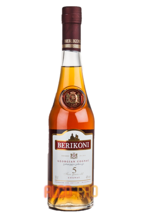 Berikoni VSOP 5 years Грузинский коньяк Берикони ВСОП 5-летний 0.5л