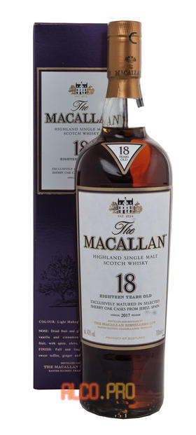Macallan sherry oak 18 years виски Макаллан шери оук 18 лет