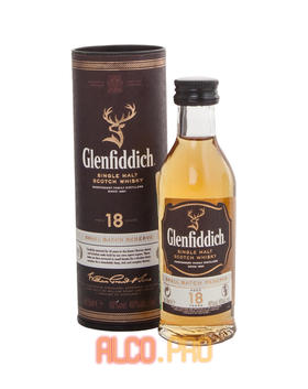 Glenfiddich 18 years виски Гленфиддик 18 лет 0.05 л