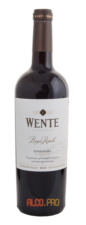 Wente Beyer Ranch Zinfandel американское вино Венте Байер Рэнч Зинфандель