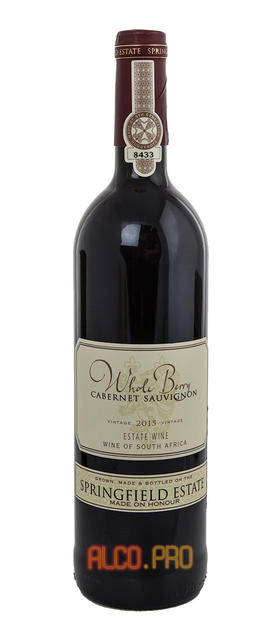 Springfield Estate Whole Berry Cabernet Sauvignon вино Спрингфилд Истейт Хоул Берри Каберне Совиньон